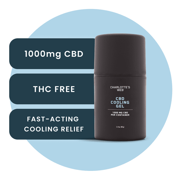 Charlotte's Web Hemp-Infused Cooling Gel with 1000mg CBD