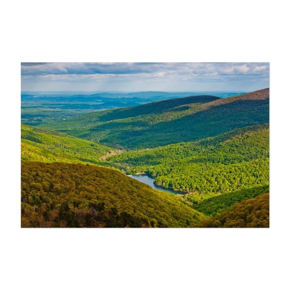 Charlottesville Reservoir 01 - Virginia Photography Landscape Mountain Nature Forest Scenic Wilderness Lake Unframed Wall Art Print 4 x 6 inches