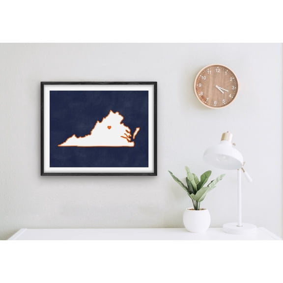Charlottesville Virginia Art College Themed Decor Alumni Gift Idea Virginia Art Charlottesville Map