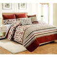 thumbnail image 1 of Charlston Oversized 5-Piece Reversible Quilt Set, Gray, King, 1 of 1