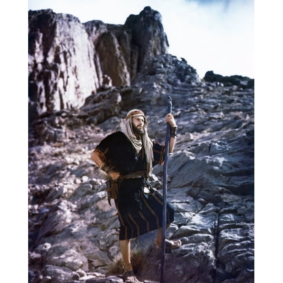 Charlton Heston 24X36 Classic Hollywood Poster Holding Staff As Moses