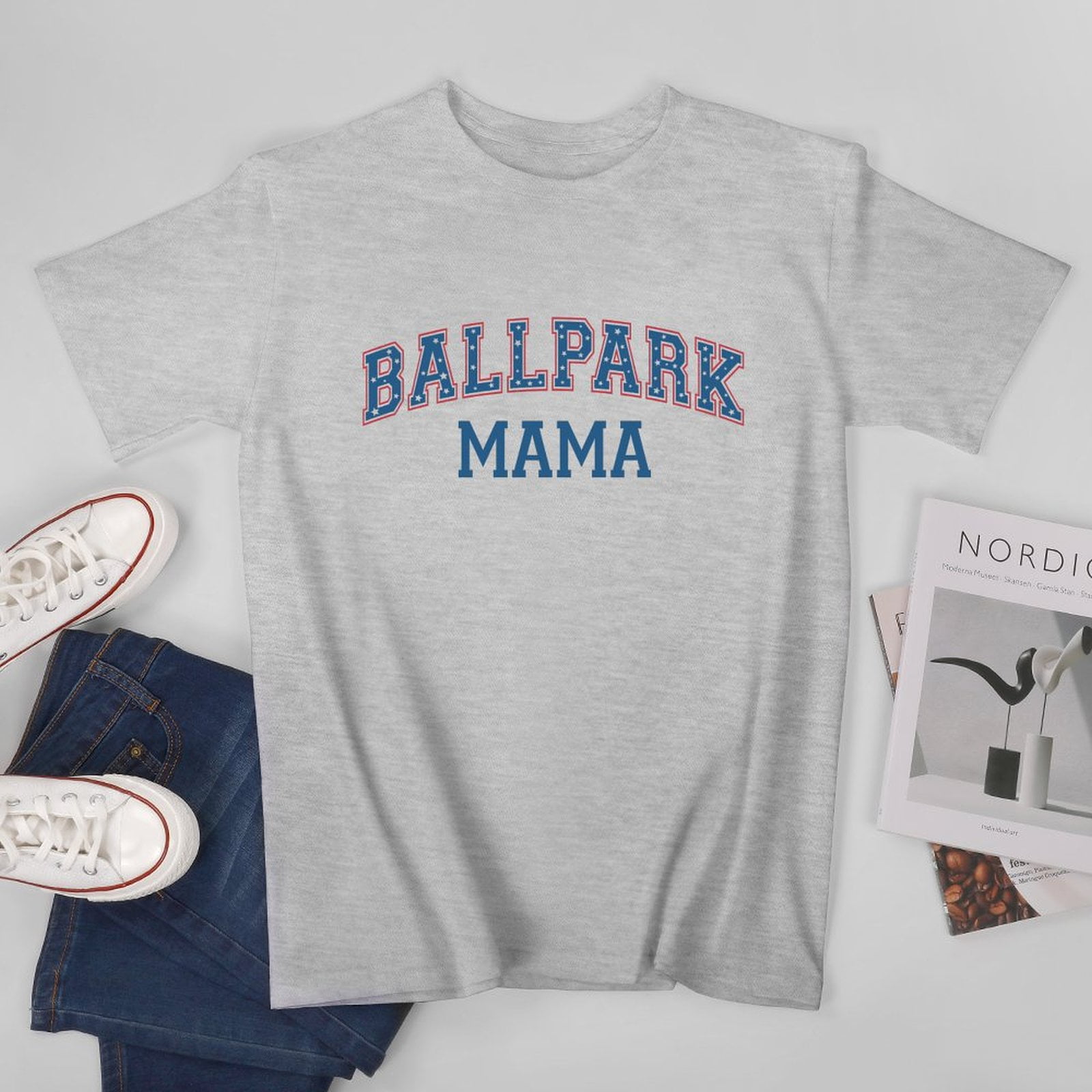 Charlylifestyle Unisex Baseball Ballpark Mama Short Sleeve T-shirt for ...