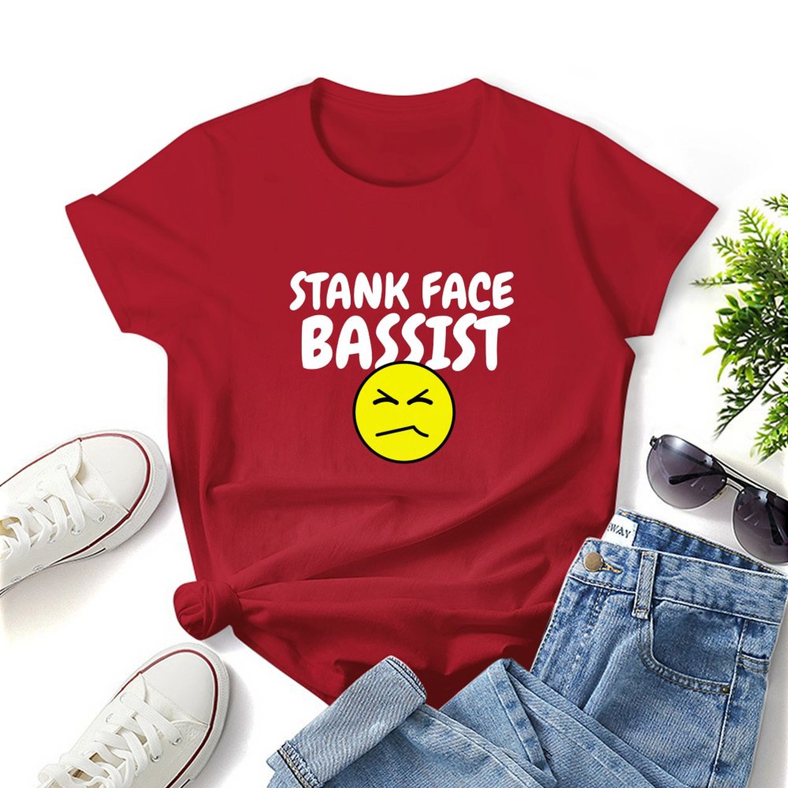 Charlylifestyle Unisex Stank Face Bassist Bass Player Musician Short ...