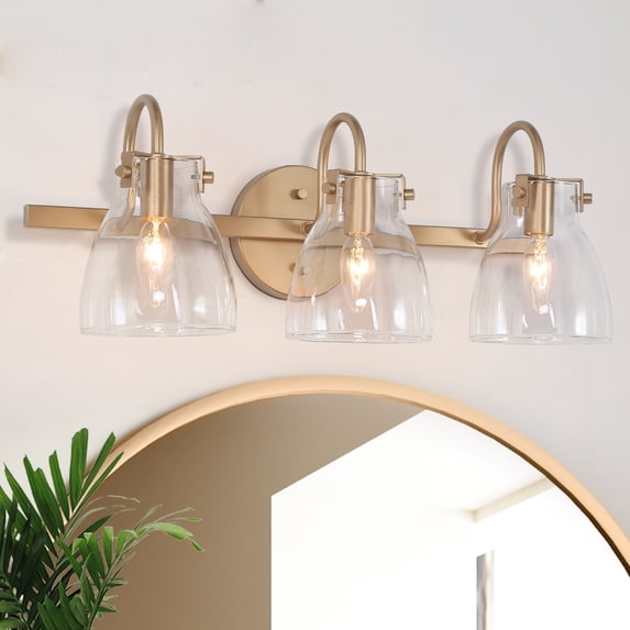 Charm 21-in 3 Light Matte Gold Modern/contemporary Bathroom Vanity light