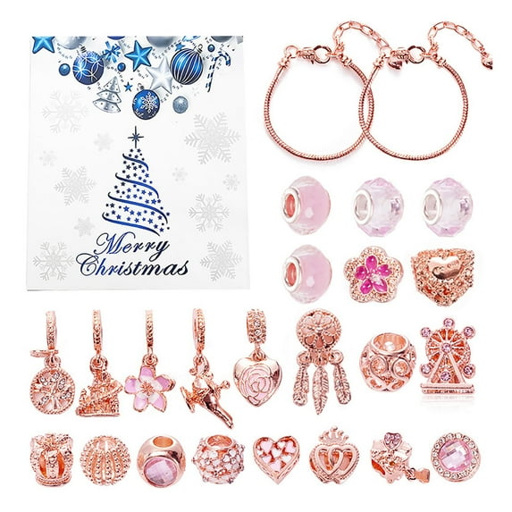Charm Advent Calendar 2023 | 24 Days Countdown to Christmas with Snowflake Design | Makeup Advent Calendar 2023, Christmas Countdown DIY Jewelry Making Kit Gift for Kids Teens Women
