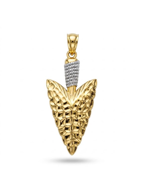 - Gold Arrowhead Charm - 10 Karat Solid Gold