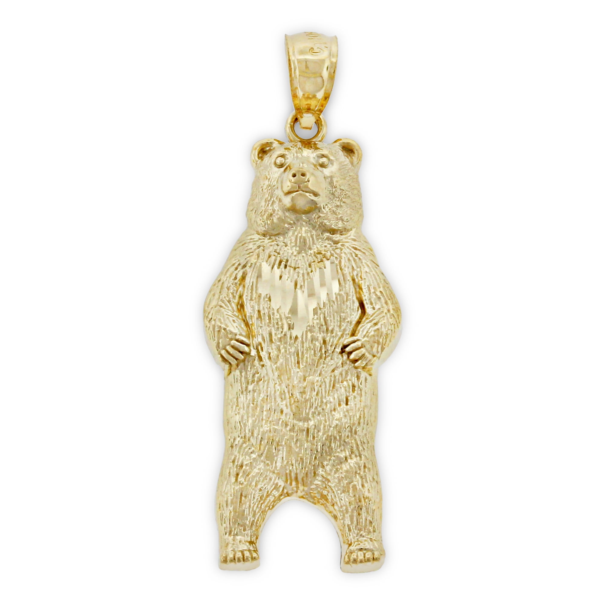 Charm America - Gold Bear Charm - 10 Karat Solid Gold