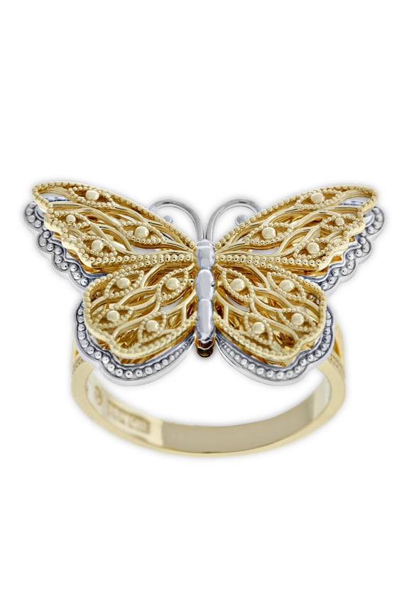 - Gold Butterfly Ring - 14 Karat Solid Gold