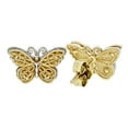thumbnail image 1 of Charm America - Gold Butterfly Stud Earrings - 14 Karat Solid Gold, 1 of 2