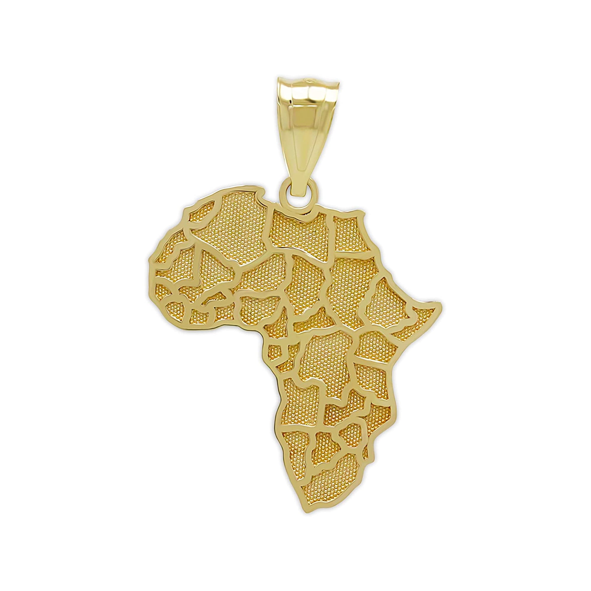 Charm America - Gold Continent of Africa Charm - 10 Karat Solid Gold