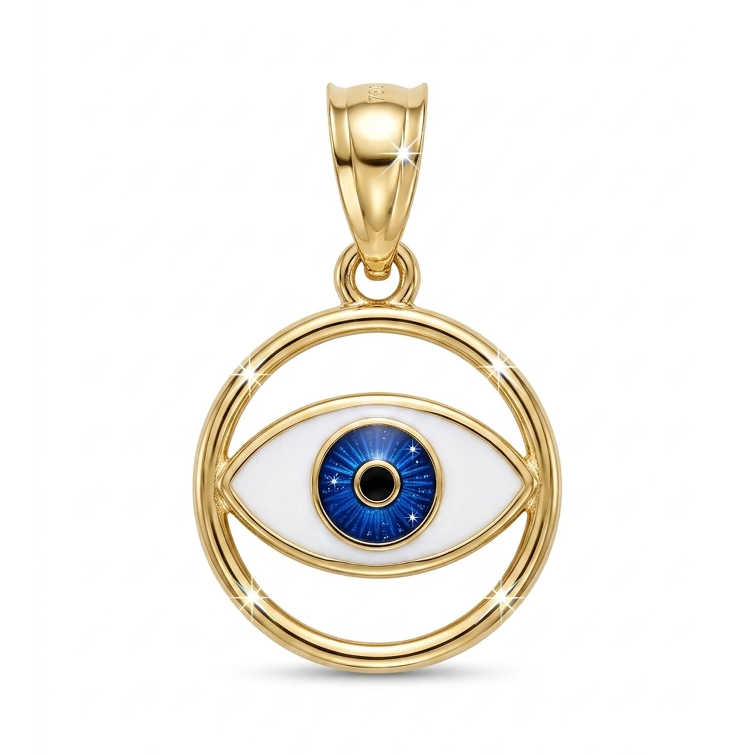 Charm America - Gold Evil Eye Charm - 10 Karat Solid Gold