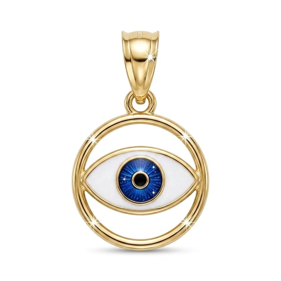 Charm America - Gold Evil Eye Charm - 10 Karat Solid Gold