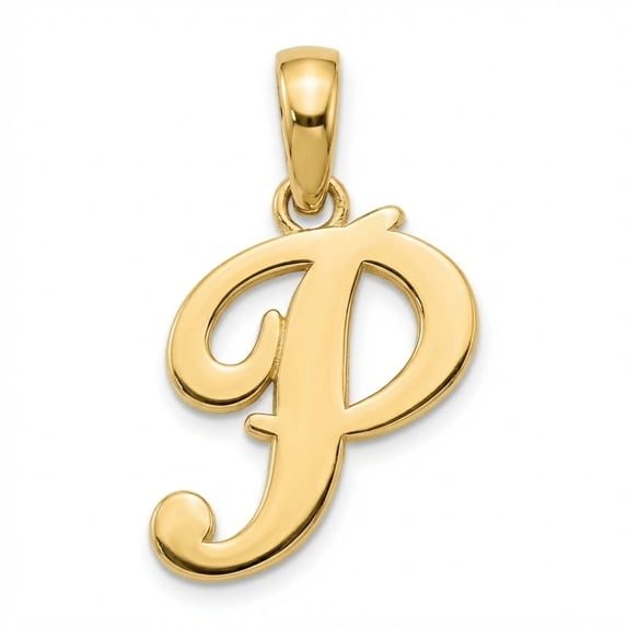 Charm America - Gold Initial Letter "P" Charm - 14 Karat Solid Gold