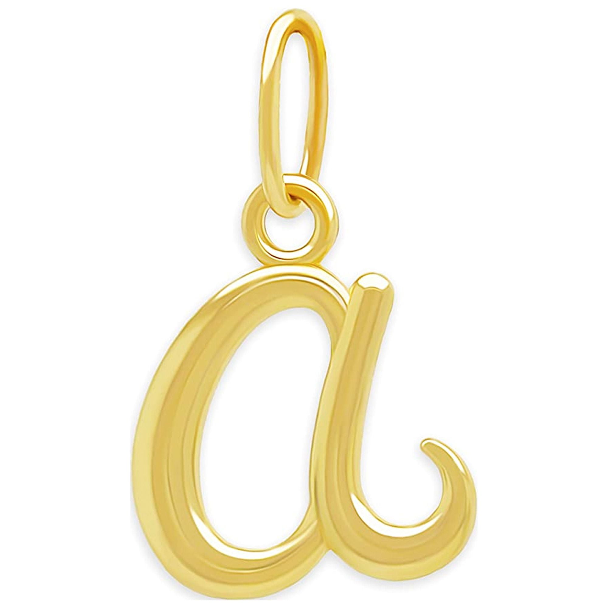 Charm America Gold Lower Case Initial A Charm 14 Karat Solid Gold