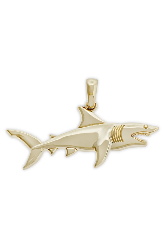 - Gold Shark Charm - 14 Karat Solid Gold