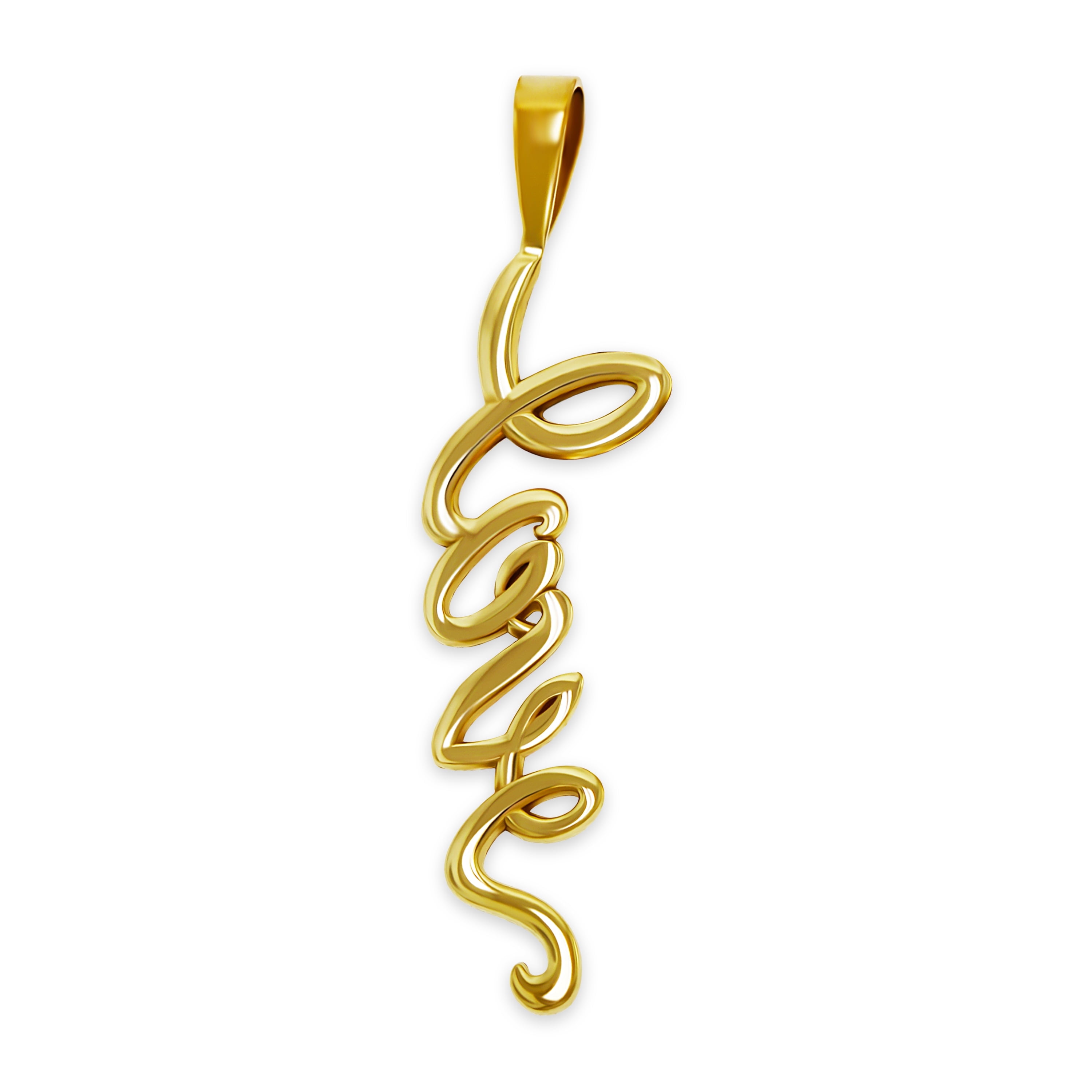 Charm America Gold Vertical Love 10K Solid Gold, 1.12 oz