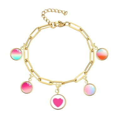 Charm Bracelet Box Set, 1 Charm Bracelet and 5 Interchangeable Charms