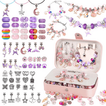 Charm Bracelet Making Kit -134 Pcs DIY Jewelry Making Kit, Bracelet Making Kit DIY Art & Craft Kit for Girls 8-12 Birthday Gifts Christmas,New Year Gifts