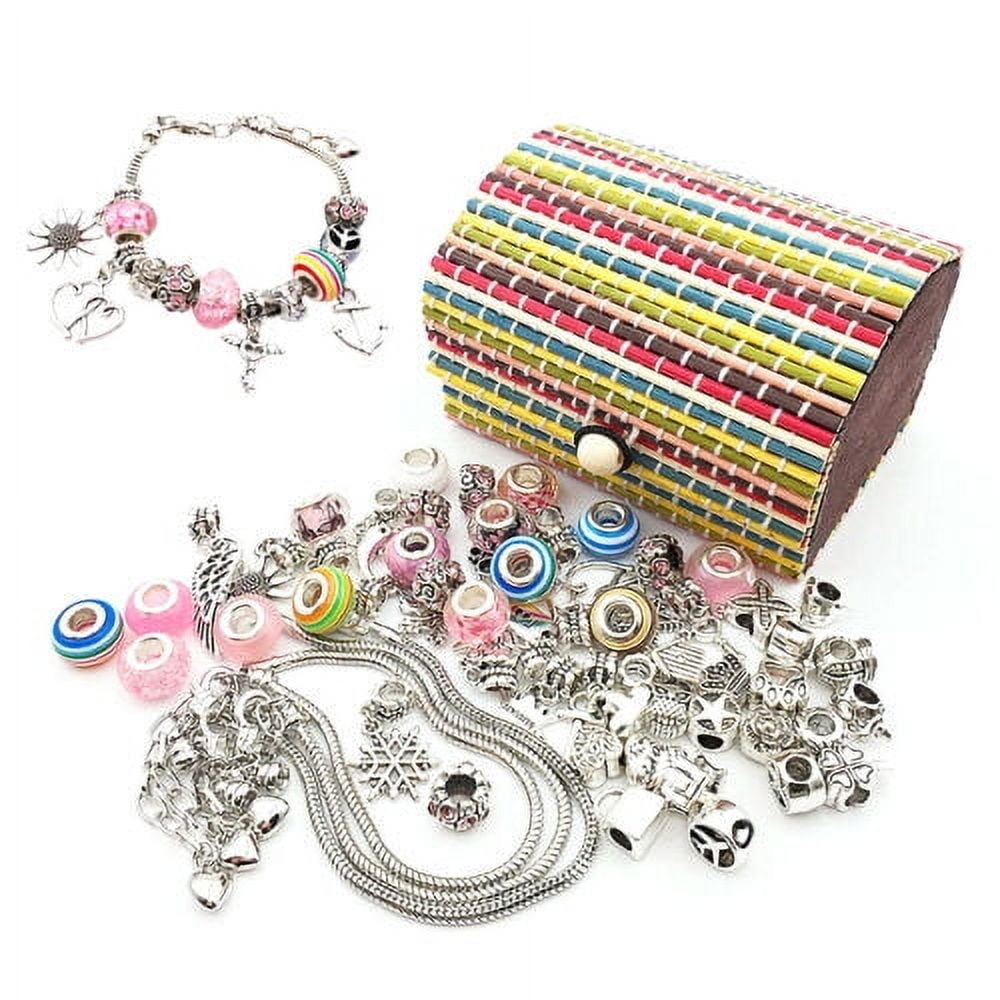Charm Bracelet Making Kit DIY Craft Jewellery Making Beads Kids Nice Gifts Girls