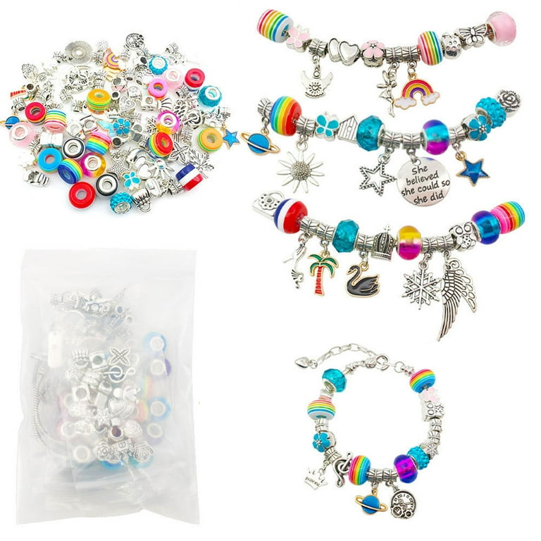 Charm Bracelet Making Kit, Jewelry Making Kit, Snake Chain, Bracelets,  Necklace Crafts Gifts Supplies for Girls Teens Age 8-12 