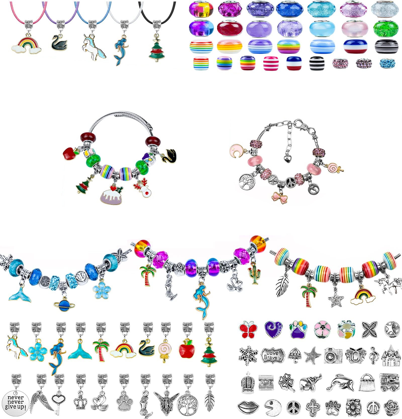 Niatsume Charms Bracelet Making Kit for Girls, Arts and Crafts for Kids 4-6  Jewelry Making Supplies Beads for Bracelets, Magic Mixies Toys Teenage