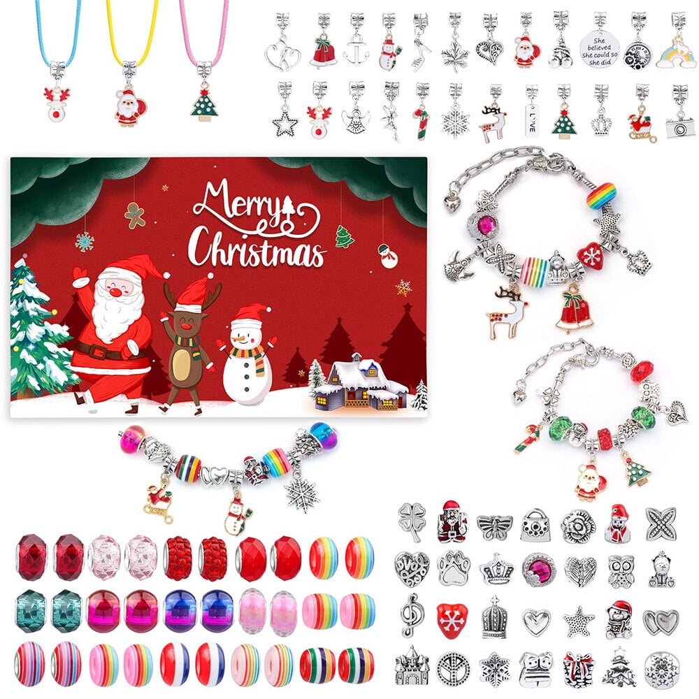 Charm Bracelet Making Kit for Girls Christmas Gift Jewelry Making Supplies Beads Set