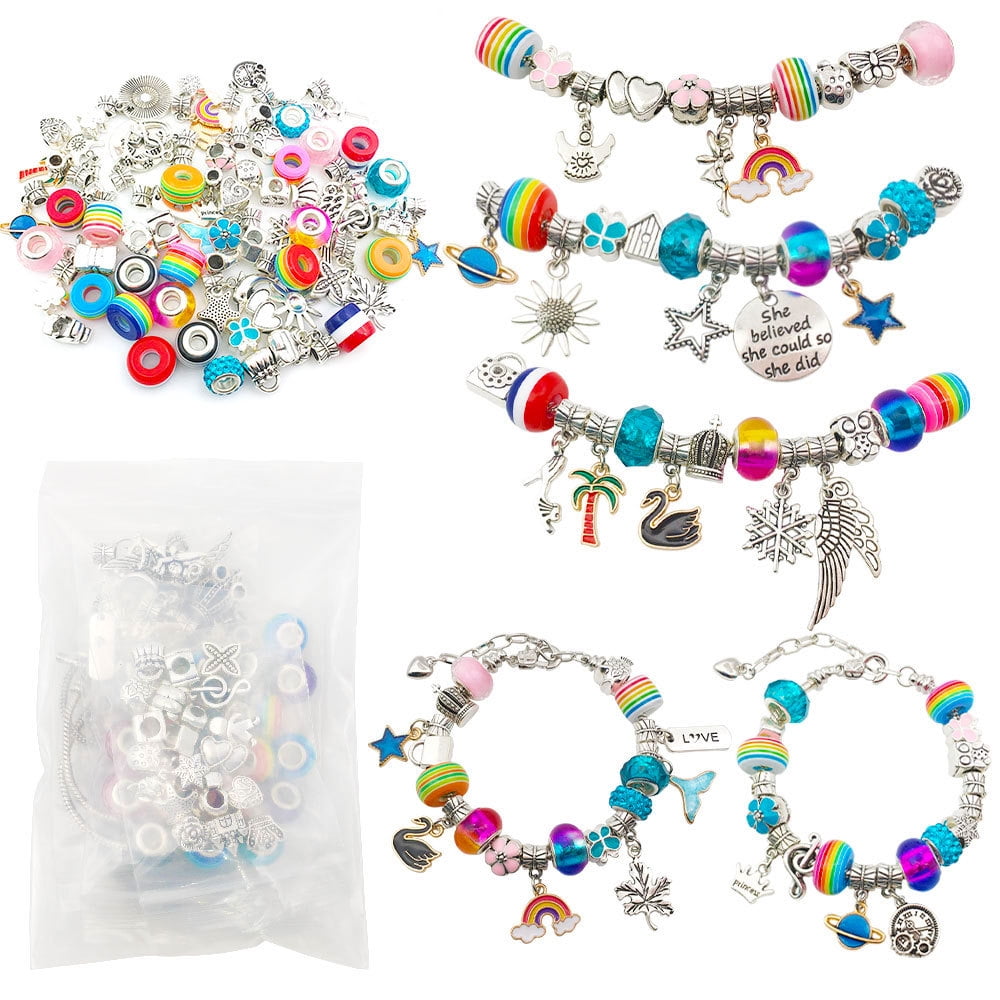 Charm Bracelet Making Kit for Girls, Kids' Jewelry Making Kits Birthday Chritmas Gift