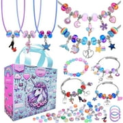 AIPRIDY Charm Bracelet Making Kit Unicorn Mermaid Thematic 208 Pieces