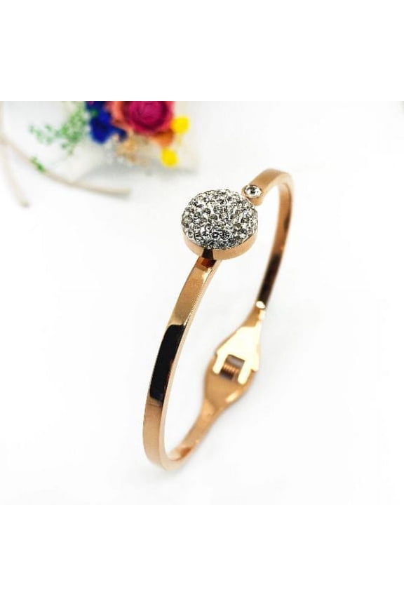 Charm Bracelet Rose Gold Bracelet for Women Gold Open Cuff Bangle Bridal Jewelry Bracelet Stack Bangle Mother's Day Gifts