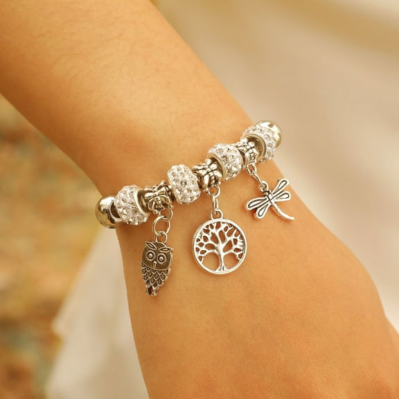 Charm Bracelet for Woman Owl Tree of life Snake Bracelet for Women Gift Bracelets & Bangles Jewelry