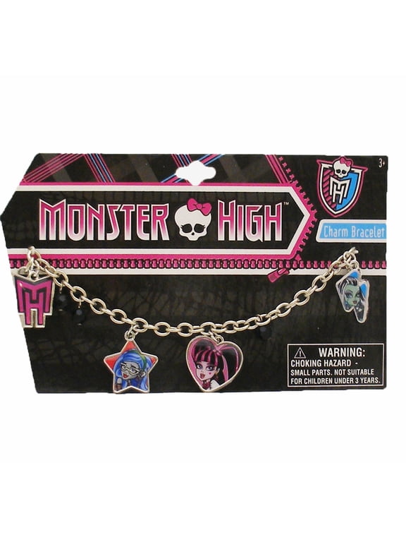 Charm Bracelet with metal charms and jelly faceted beads - (Characters)