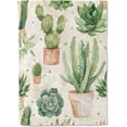 thumbnail image 1 of Charm Cactus Ultra-Soft Flannel Throw Blanket–Cozy, Lightweight, Anti-Pilling Fleece - Perfect for Couch, Bed, Travel–Warm Plush Comfort for All–Lush Cactus Print for Home Décor 60×50in, 1 of 6