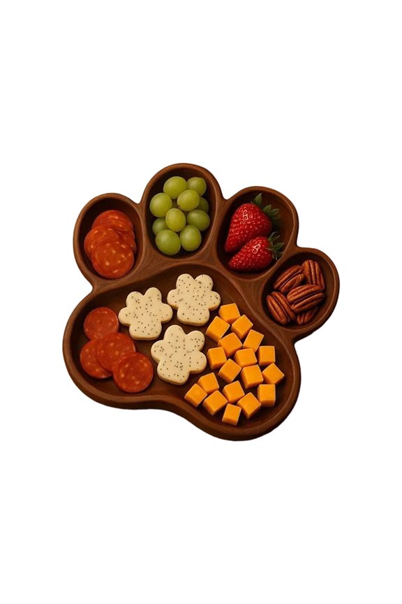 Charm Cats Paws/Cats Shaped Serving Tray Wooden Fruit Platter For Entertaining Guests At Parties And Special Event