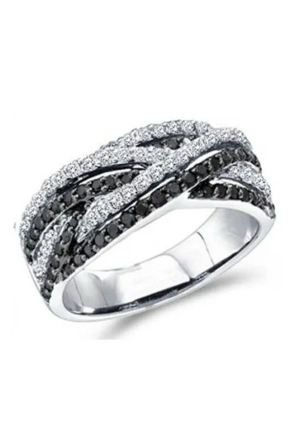 Charm Engagement Anniversary Cubic Zirconia 925 Silver Ring Gift Sz 6-10