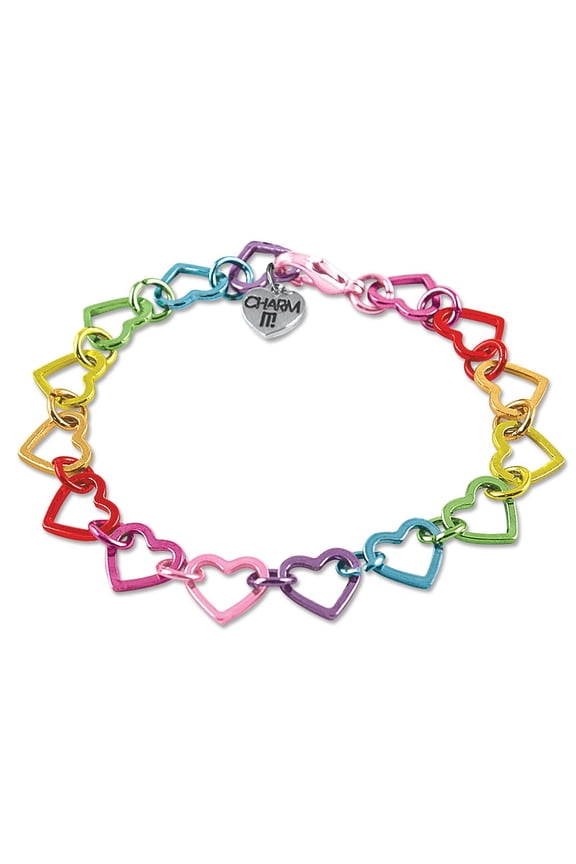 ! Rainbow Heart Link Bracelet