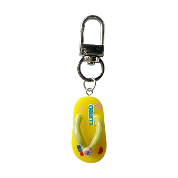 Charm Key Ornament Beach Sandal Key Accessory Unique Key Holder Plastic Alloy Texture Pendant for Travel Use