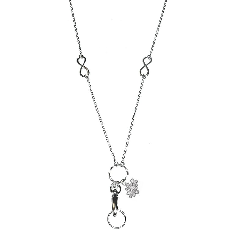 Charm Lanyard - Autism Awareness Fashion Lanyard by Hidden Hollow Beads -  Cute Lanyard With ID Holder – Fashion Lanyard Badge Holder – Work Badge  Necklace 