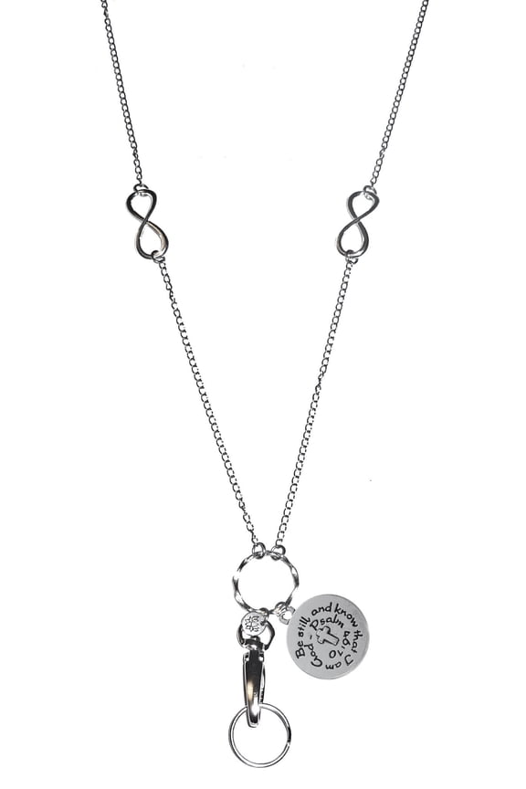 Charm Lanyard - Be Still And Know That I Am God - Fashion Lanyard by Hidden Hollow Beads - Cute Lanyard With ID Holder  Fashion Lanyard Badge Holder  Work Badge Necklace