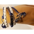 thumbnail image 1 of Charm Leather Bracelets For Women/Men Navy Blue and White Nautical Charms Picture 54, 1 of 9