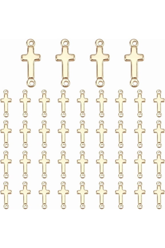 Charm Links 40pcs Pendants Links Connectors Double Loop Charms Center Charms for Easter Eid Mubarak Ramadan Decor Prayer Necklace Jewelry Making diy