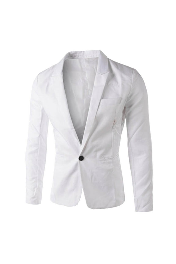 Charm Men's Fashion Slim Fit Casual Button Suit Jacket for Modern Gentlemen