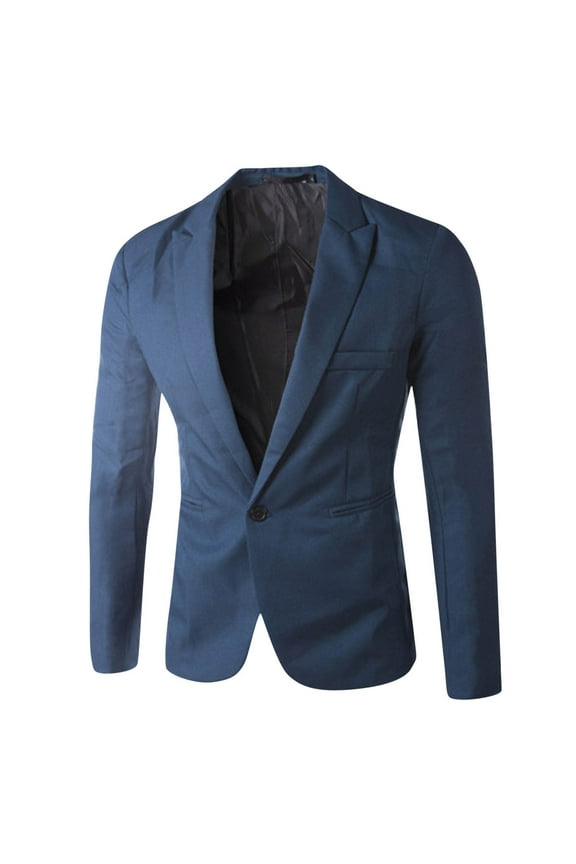 Charm Men's Fashion Slim Fit Casual Button Suit Jacket for Modern Gentlemen