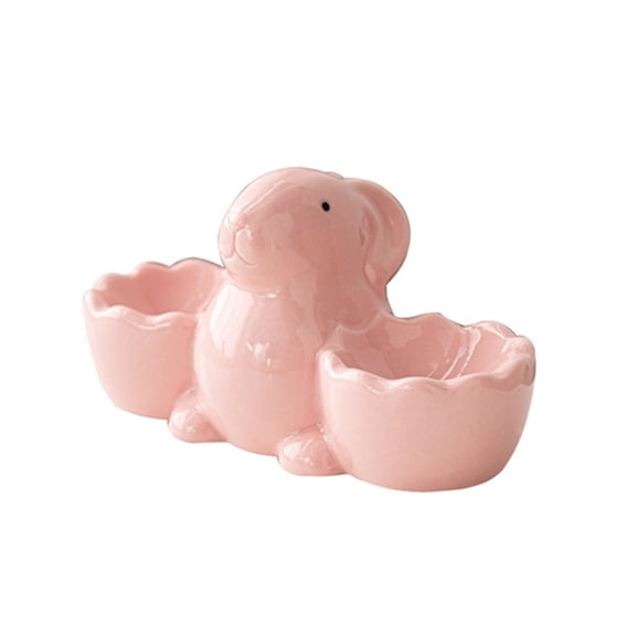 Charm Rabbit Eggs Cups Ceramic Eggs Tray Soft Boiled Eggs Holder Add Fun