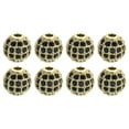 thumbnail image 1 of Charm Rhinestone Beads, 8 Pack 6mm Round Zircon Pave Spacer Beads for Jewelry Making (Black - Gold), 1 of 6