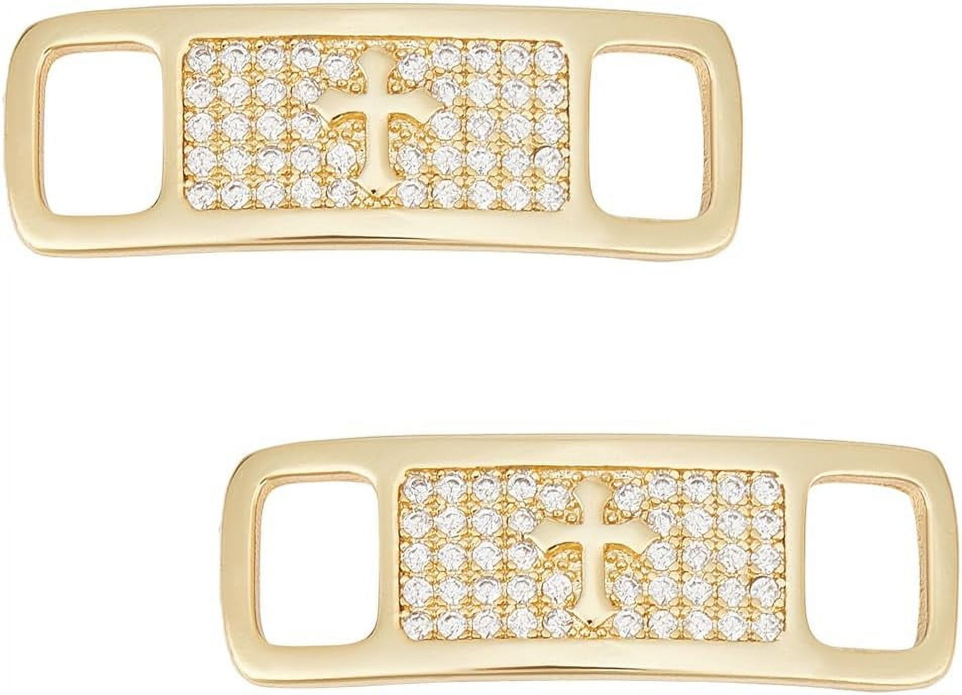 Charm Shoelace Buckle Golden Cross Pattern Shoe Lace Charm Bling