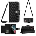 thumbnail image 1 of Charm Style for Samsung S23 Ultra Case RFID Blocking Wallet Card Holder Leather PU Flip Cover Folio Lanyard Crossbody Strap Women Girl Magnetic Clasp Kickstand for Samsung Galaxy S23 Ultra, Black, 1 of 8