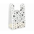 thumbnail image 1 of Charm Your Prince 500 PAW PRINT Disposable Plastic Shopping Gift Bags with Handles - Medium - 11 1/2" x 6" x 21" CASE, 1 of 1