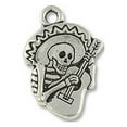 thumbnail image 1 of Charm for Jewelry Making - Guitarra 23x16mm Pewter Antique Silver Plated (1-Pc), 1 of 1