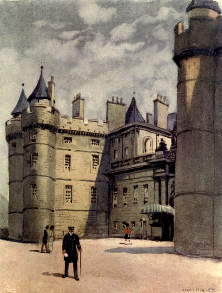 Charm of Edinburgh 1913 Hollyrood Canvas Art - Harry Morley (18 x 24)