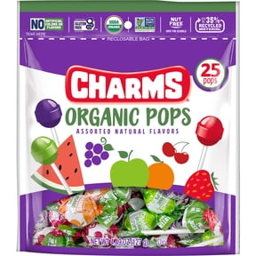 Charm's Organic Pops, Gluten Free and Peanut Free, 4.49 oz Bag